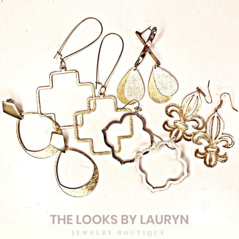 brushed gold earrings- the looks by lauryn
