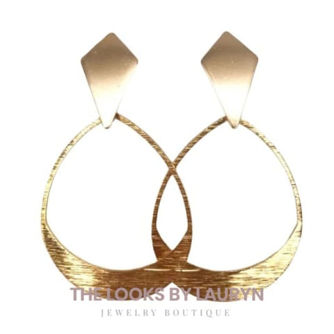 Brushed Gold Girlfriend Earrings - The Looks by Lauryn