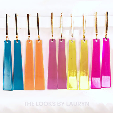 neon earrings - the looks by lauryn