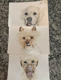 custom watercolor pet paintings