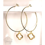 Gold Quatrefoil Hoops - The Looks by Lauryn