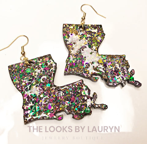 mardi gras earrings 2022 - the looks by lauryn
