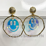 Smiley Face Hoop Earrings