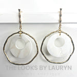 white shell earrings - the looks by lauryn