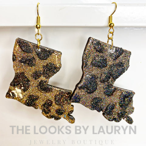 Leopard Print Louisiana Earrings - The Looks by Lauryn