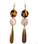 Tortoise Acetate and Mother of Pearl Earrings - The Looks by Lauryn