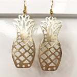 brushed gold pineapple earrings - the looks by lauryn