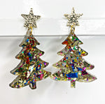 Acrylic Christmas Tree Earrings
