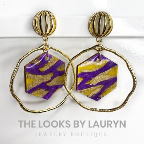 lsu earrings wholesale - the looks by lauryn - 