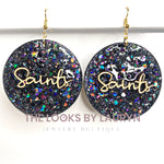 saints earrings - the looks by lauryn