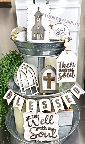 blessed tier tray set - the looks by lauryn