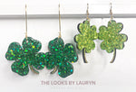 Glitter Four Leaf Clover Earrings