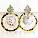 Mom of the Year Baseball Earrings