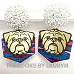 la tech bulldog earrings - the looks by lauryn