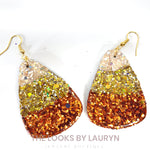 candy corn earrings 2" - the looks by lauryn