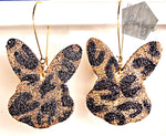 Leopard Print Bunny Easter Earrings - The Looks by Lauryn