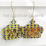 Mardi Gras Crown Earrings - the looks by lauryn