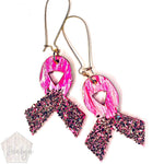 breast cancer awareness earrings - the looks by lauryn