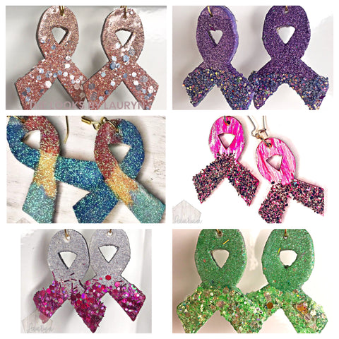 awareness ribbon earrings - the looks by lauryn