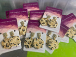 Cheetah Print Gold Leaf Earrings