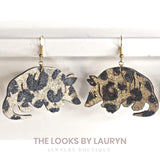 leopard print armadillo earrings - the looks by lauryn