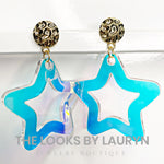 Iridescent Star Earrings