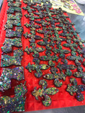 Mardi Gras Earrings Fleur De Lis Multicolor Confetti