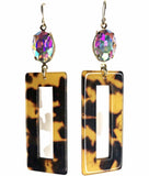 Tortoise Acetate with AB Crystal Earrings - The Looks by Lauryn