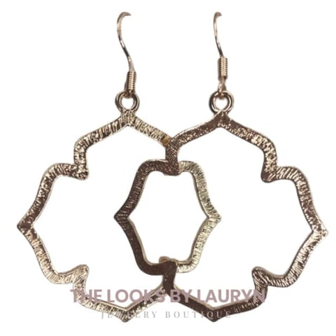 Brushed Gold Quatrefoil Earrings - The Looks by Lauryn