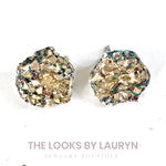 glitter studs - the looks by lauryn