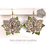 Magnolia Flower Earrings: Messy Jessy Collab - The Looks by Lauryn