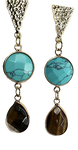 Turquoise and Brown Catseye Earrings - The Looks by Lauryn
